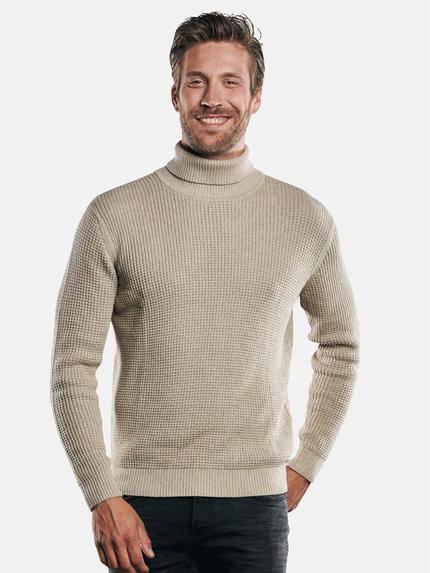 emilio adani Rollkragenpullover grobmaschig Beige