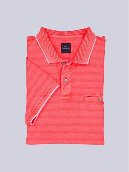 engbers Herren Polo-Shirt gestreift Hellrot 38920 engbers Herren Polo-Shirt gestreift Hellrot 38920
