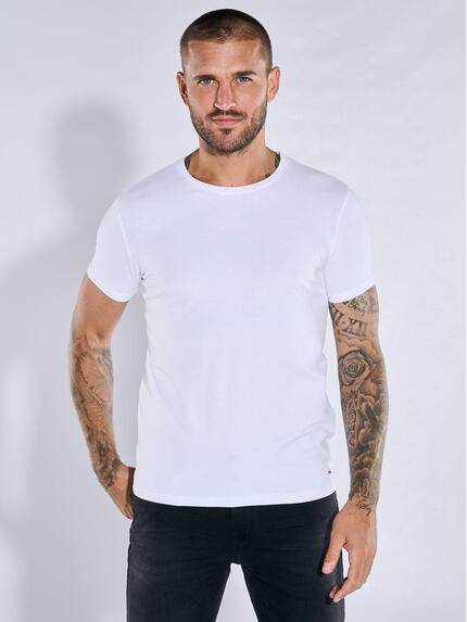 emilio adani Herren T-Shirt "My Favorite" slim fit Weiß 37388