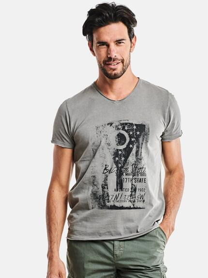 emilio adani Rundhals T-Shirt Ecru