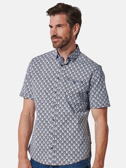 engbers Herren Kurzarm-Hemd gemustert Marineblau 35146 engbers Herren Kurzarm-Hemd gemustert Marineblau 35146