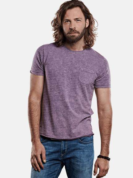 emilio adani Rundhals T-Shirt Lila