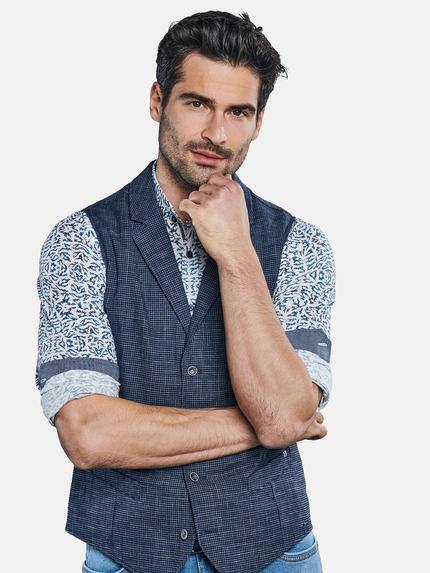 engbers Herren Sakko-Weste dezent gemustert Saphirblau 32185 engbers Herren Sakko-Weste dezent gemustert Saphirblau 32185