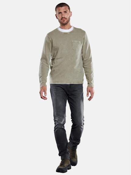 emilio adani Herren Langarm-Shirt mit besonderer Waschung Braun 33422 emilio adani Herren Langarm-Shirt mit besonderer Waschung Braun 33422
