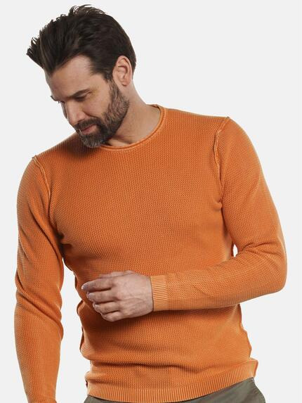 engbers Herren Pullover Rundhals Orange 32695 engbers Herren Pullover Rundhals Orange 32695