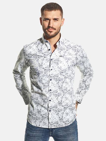 emilio adani Modisches Hemd mit Print Saphirblau