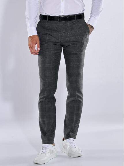 emilio adani Herren Anzug-Hose slim fit Grau 37812