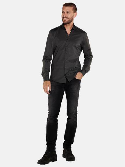 emilio adani Herren Langarm-Hemd aus Jersey Schwarz 36024 emilio adani Herren Langarm-Hemd aus Jersey Schwarz 36024