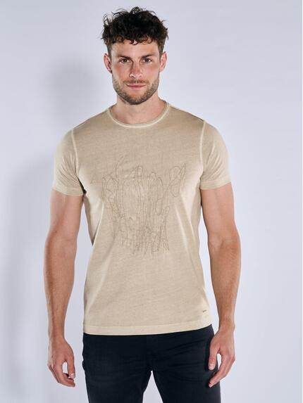 emilio adani T-Shirt uni Braunbeige