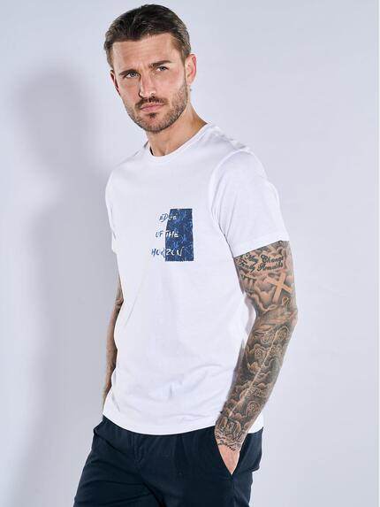 emilio adani T-Shirt uni Reinweiss