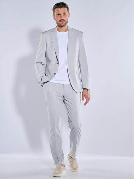 emilio adani Herren Anzug-Hose slim fit Grau 38864