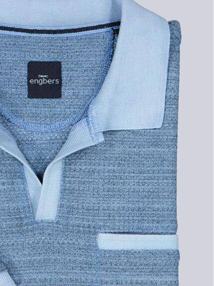 engbers Herren Polo-Shirt meliert Mittelblau 38972 engbers Herren Polo-Shirt meliert Mittelblau 38972