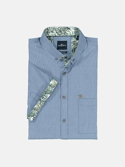 engbers Kurzarm-Hemd regular Marineblau