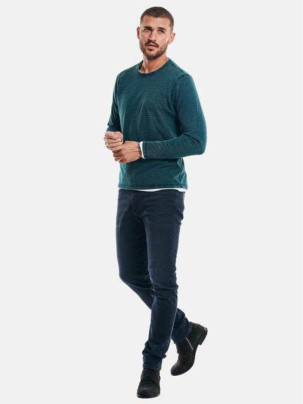 emilio adani Herren Langarm-Shirt strukturiert Türkis 32447 emilio adani Herren Langarm-Shirt strukturiert Türkis 32447