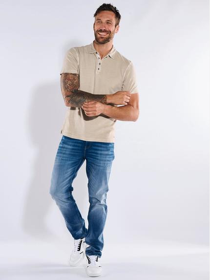 emilio adani Herren Polo-Shirt strukturiert Beige 36194 emilio adani Herren Polo-Shirt strukturiert Beige 36194