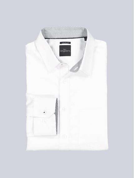 engbers Herren Langarm-Hemd "My Favorite" Reinweiss 35450