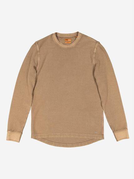 emilio adani Langarm-Shirt strukturiert Cognac