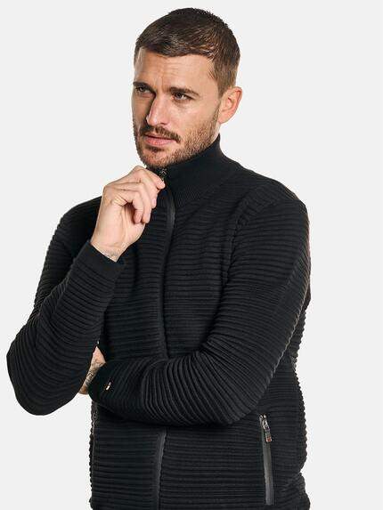 emilio adani Herren Cardigan mit Struktur Schwarz 32691 emilio adani Herren Cardigan mit Struktur Schwarz 32691