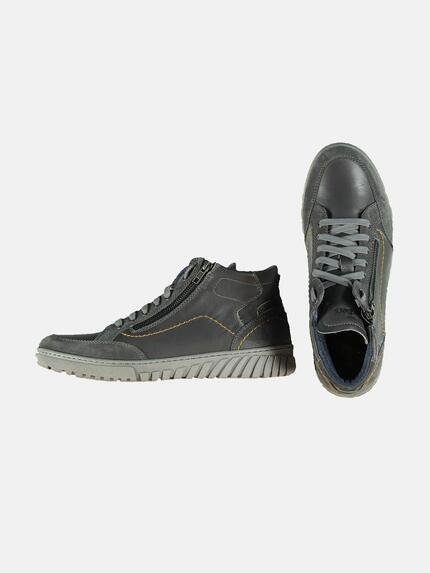 engbers Herren Sneaker mit seitlichem Reißverschluss Grau 31948 engbers Herren Sneaker mit seitlichem Reißverschluss Grau 31948