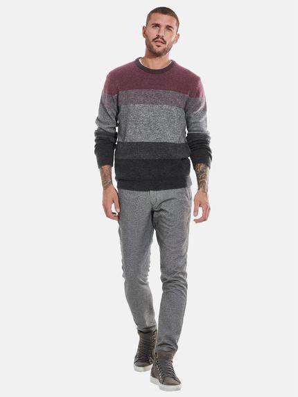 emilio adani Herren Pullover mit Blockstreifen Grau 32349 emilio adani Herren Pullover mit Blockstreifen Grau 32349