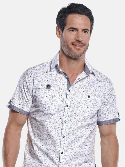 engbers Herren Dezent gemustertes Hemd Comfort-Stretch Saphirblau 29759 engbers Herren Dezent gemustertes Hemd Comfort-Stretch Saphirblau 29759