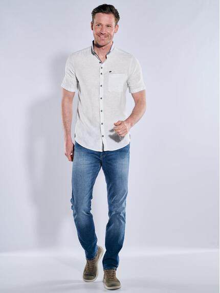 engbers Herren Kurzarm-Hemd mit Leinenanteil Silbergrau 38646 engbers Herren Kurzarm-Hemd mit Leinenanteil Silbergrau 38646