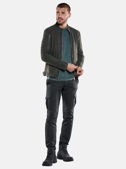 emilio adani Herren Lederjacke Grau 33305 emilio adani Herren Lederjacke Grau 33305