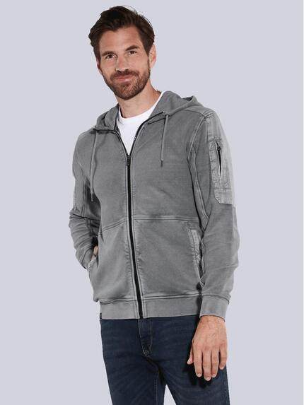 engbers Sweatjacke mit Kapuze Grau