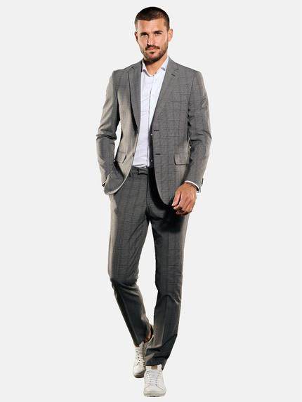 emilio adani Herren Anzug-Sakko slim fit Grau 35378