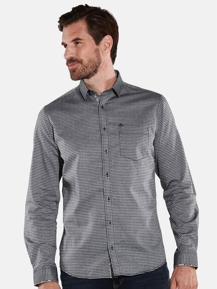 engbers Herren Langarm-Hemd strukturiert Grau 36056 engbers Herren Langarm-Hemd strukturiert Grau 36056