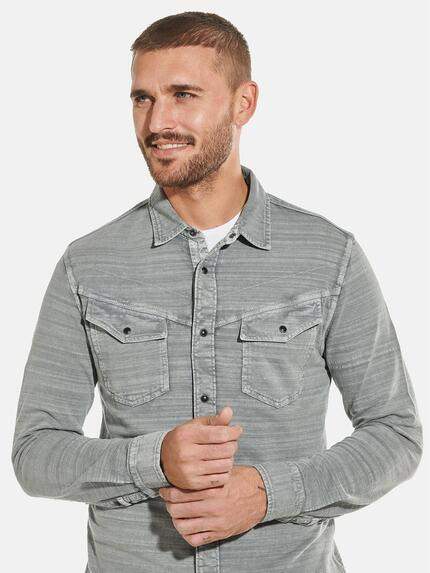 emilio adani Herren Polo-Shirt langarm Grau 32294 emilio adani Herren Polo-Shirt langarm Grau 32294
