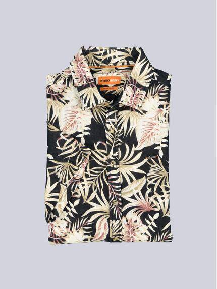 emilio adani Herren Kurzarm-Hemd gemustert Beige 38519 emilio adani Herren Kurzarm-Hemd gemustert Beige 38519