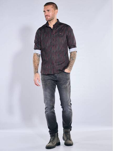 emilio adani Herren Hemd gemustert Rot 39925