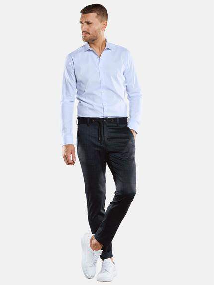 emilio adani Herren Anzughose mit Tunnelzug Blau 33685