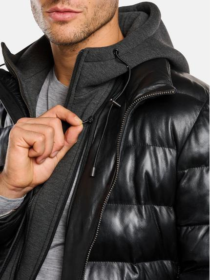 ENGBERS GERMANY Herren Lederjacke mit Steppung Schwarz 33544 ENGBERS GERMANY Herren Lederjacke mit Steppung Schwarz 33544