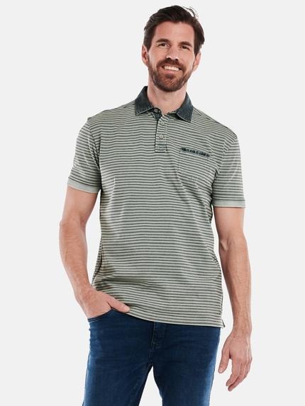 engbers Polo-Shirt gestreift Silbergrau