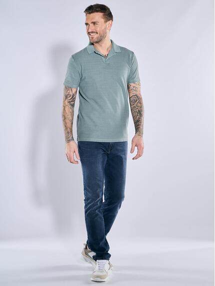 emilio adani Herren Polo-Shirt uni Türkis 38928 emilio adani Herren Polo-Shirt uni Türkis 38928