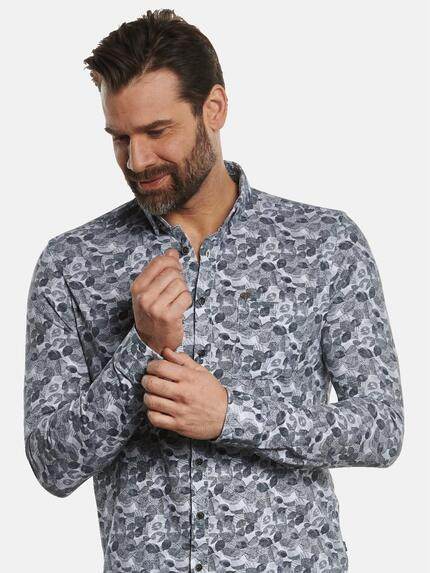 engbers Herren Langarm-Hemd mit floralem Print Oliv 32388 engbers Herren Langarm-Hemd mit floralem Print Oliv 32388