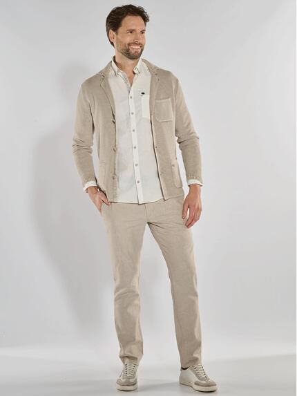 engbers Herren Strick-Sakko strukturiert Beige 36692