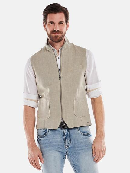 engbers Sakko-Weste mit Zipper Ecru