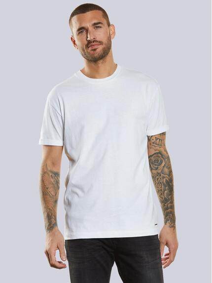 emilio adani T-Shirt uni Reinweiss