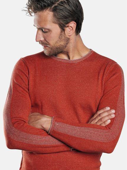 emilio adani Herren Pullover mit Rollkantendesign Orange 30473 emilio adani Herren Pullover mit Rollkantendesign Orange 30473