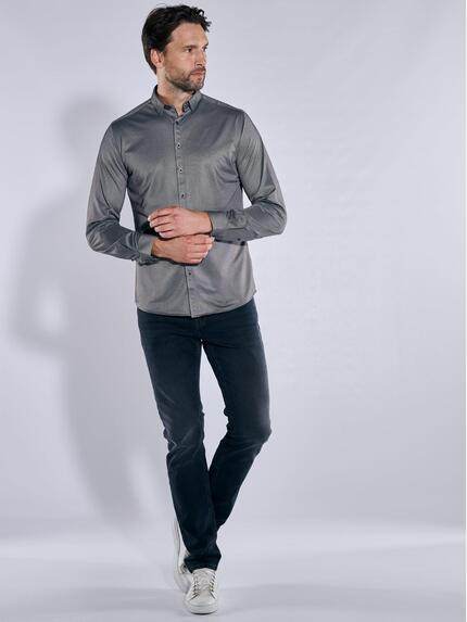 ENGBERS GERMANY Herren Langarm-Hemd slim fit Grau 37877 ENGBERS GERMANY Herren Langarm-Hemd slim fit Grau 37877