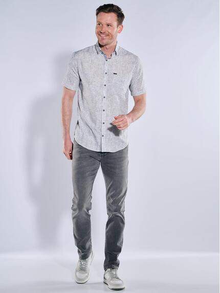 engbers Herren Kurzarm-Hemd mit Leinenanteil Anthrazit 39198 engbers Herren Kurzarm-Hemd mit Leinenanteil Anthrazit 39198