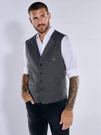 emilio adani Sakko-Weste slim fit Dunkelgrau