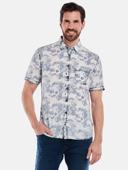 engbers Kurzarm-Hemd regular Mittelblau