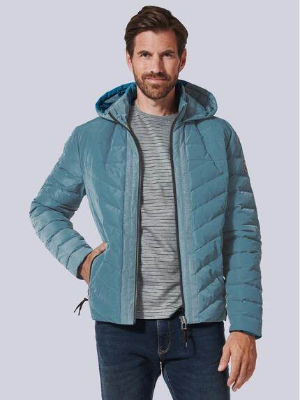 engbers Steppjacke mit abnehmbarer Kapuze Petrolblau