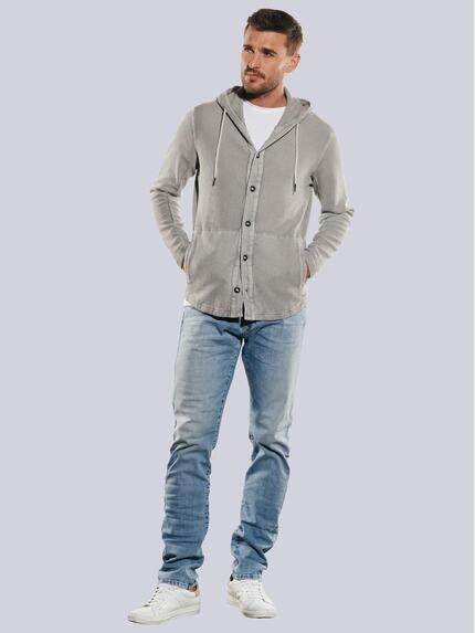 emilio adani Herren Sweatjacke mit Kapuze Grau 35236 emilio adani Herren Sweatjacke mit Kapuze Grau 35236