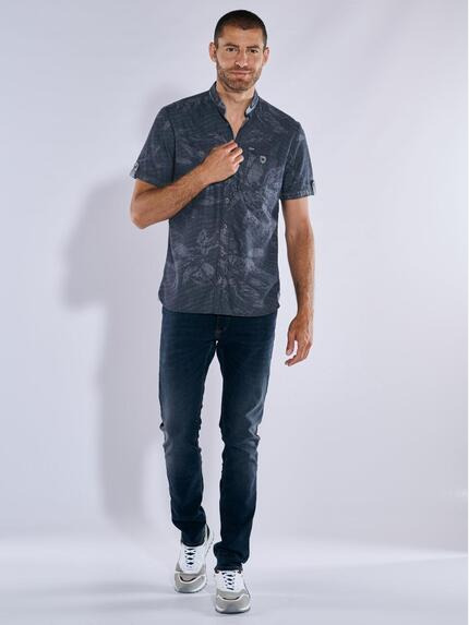 engbers Herren Kurzarm-Hemd gemustert Blau 37155 engbers Herren Kurzarm-Hemd gemustert Blau 37155