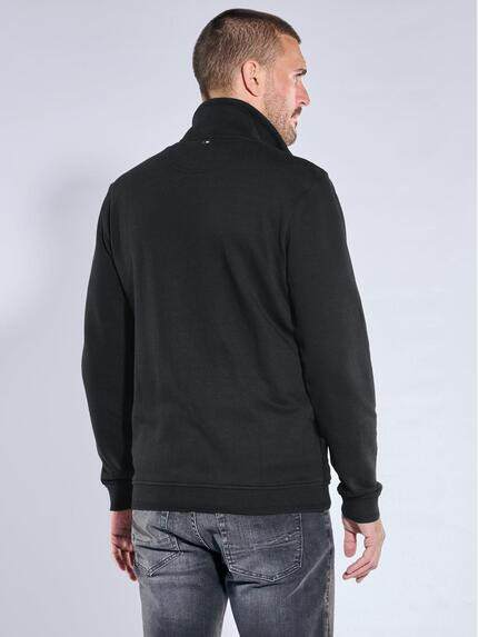 emilio adani Herren Sweatjacke mit Stehkragen Schwarz 39908 emilio adani Herren Sweatjacke mit Stehkragen Schwarz 39908